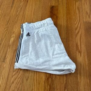 Adidas Heather Gray Shorts with Black Accents